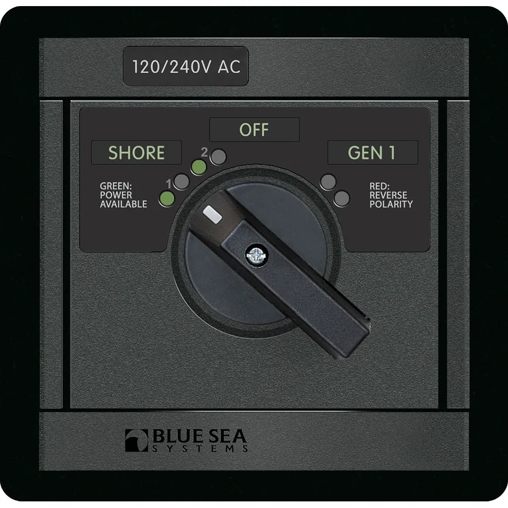 Blue Sea 1480 10/240V AC  Rotary 65A OFF   2 Sources 2x120V/1x240V