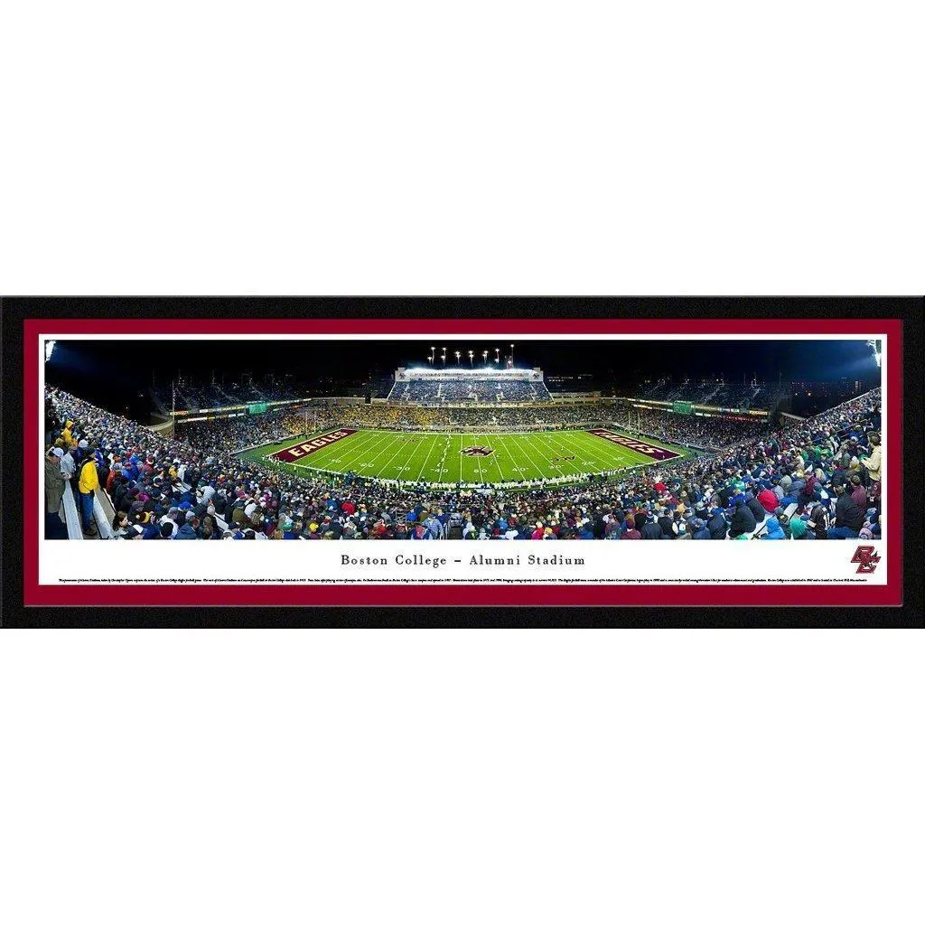 Boston College Football - "Stadium 50 Yard Line" Panorama Framed Print