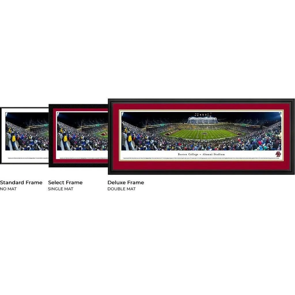 Boston College Football - "Stadium 50 Yard Line" Panorama Framed Print