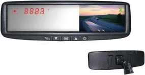 BOYO VTB45M 4.3inch Digital LCD Mirror Monitor with Dual-Mounting Solution, Bluetooth, FM Transmitter & Compass