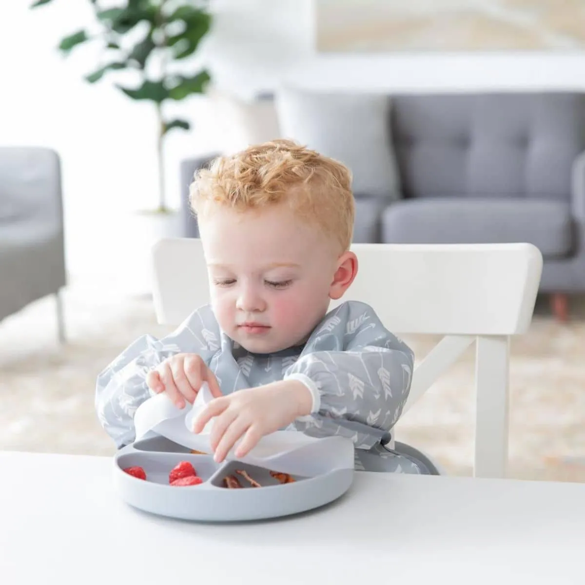Bumkins Silicone Grip Dish with Lid