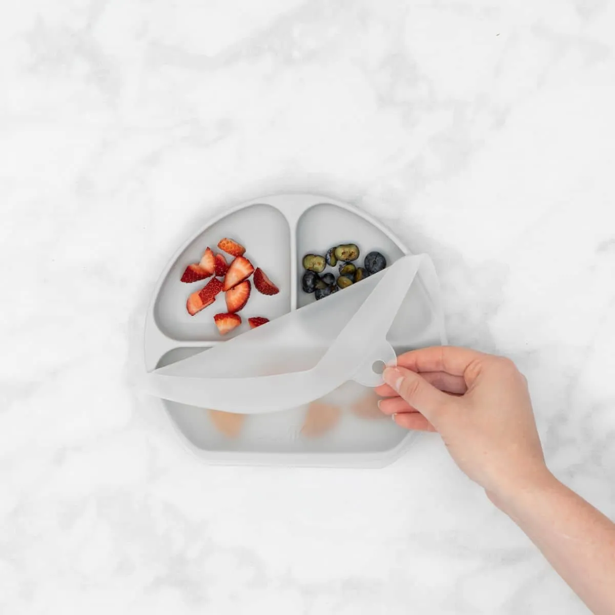 Bumkins Silicone Grip Dish with Lid
