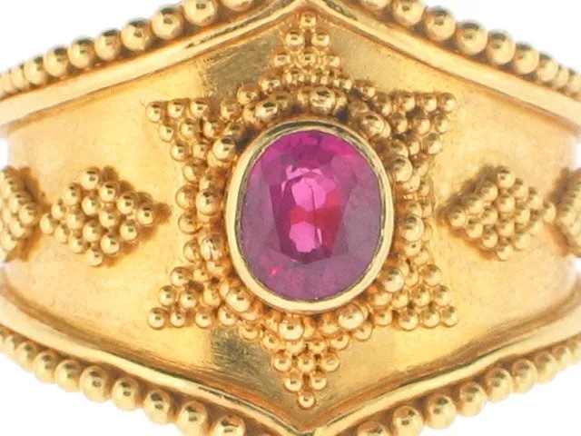 Burma Ruby Ring in 22K Gold