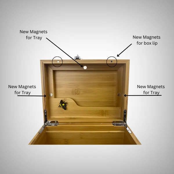 Bzz Box - Large Bamboo Stashbox  (9" x 7" x 6")
