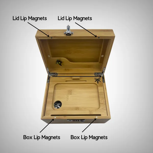 Bzz Box - Large Bamboo Stashbox  (9" x 7" x 6")