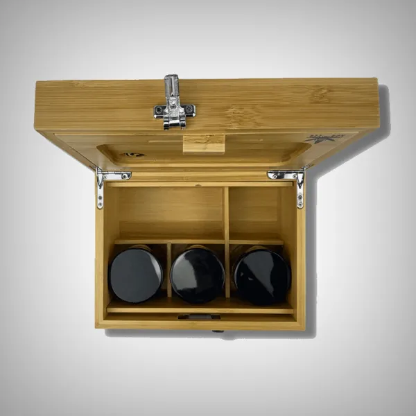 Bzz Box - Large Bamboo Stashbox  (9" x 7" x 6")
