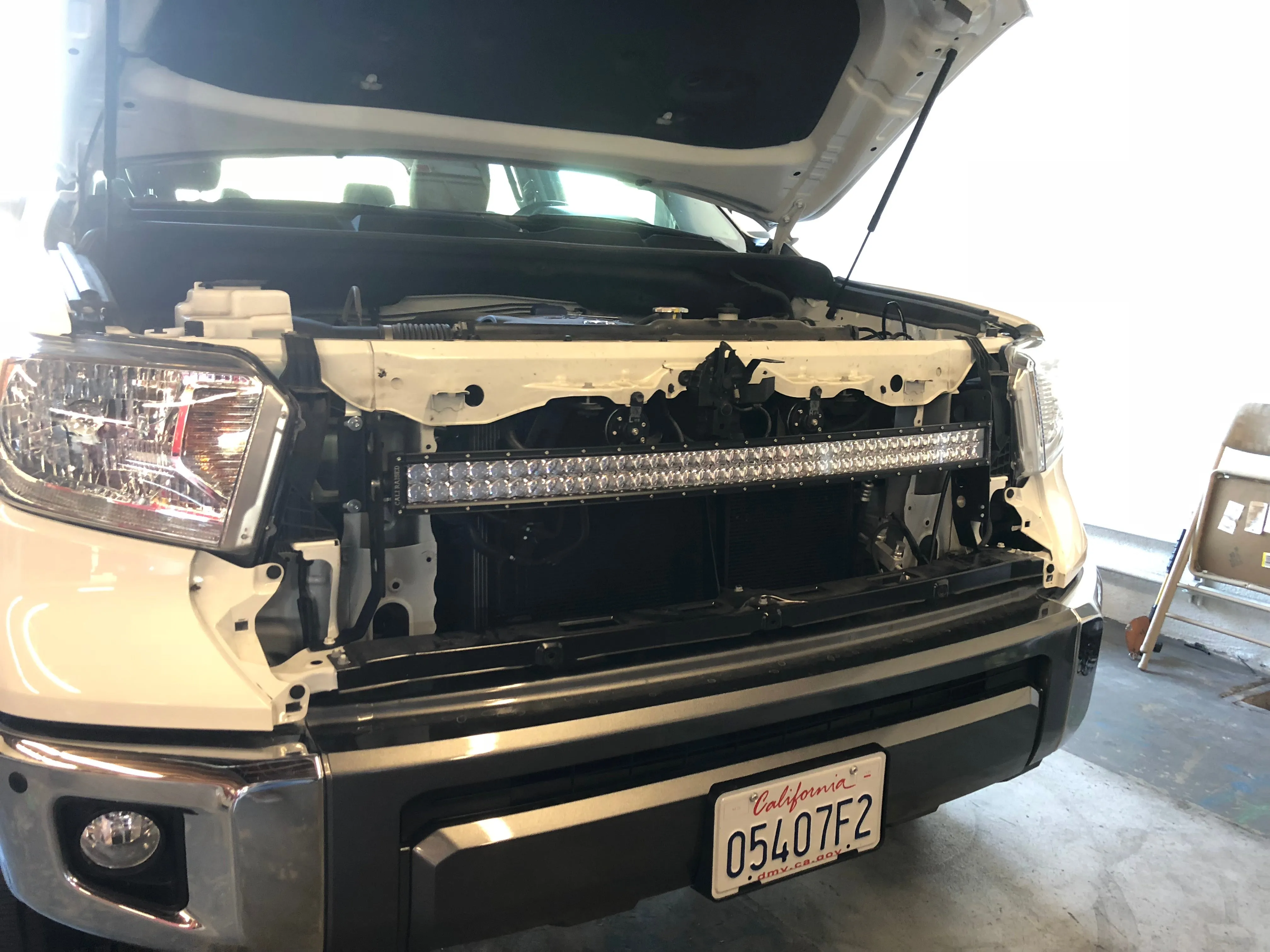 CALI RAISED LED 2014-2021 Toyota Tundra 42" Hidden Grille Curved LED Light Bar Mounting Brackets