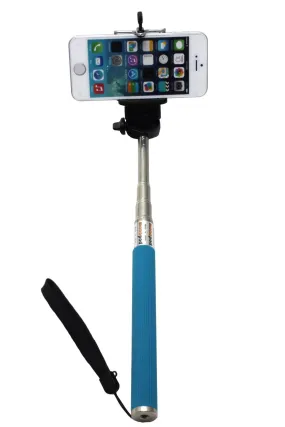 Camera Monopod Selfie Stick 1M for cellphone Apple iphone Multi Colors - Blue
