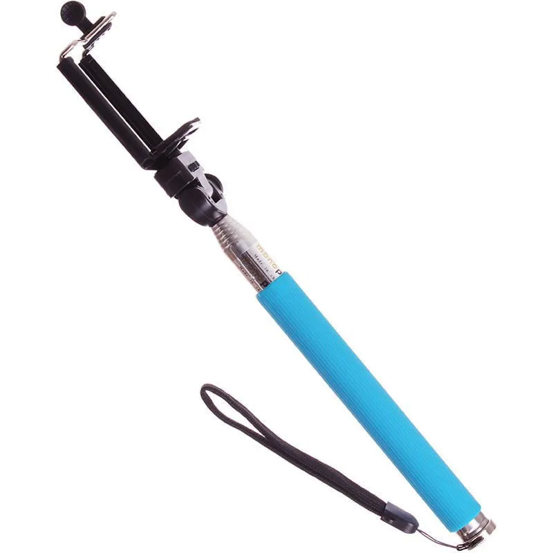 Camera Monopod Selfie Stick 1M for cellphone Apple iphone Multi Colors - Blue