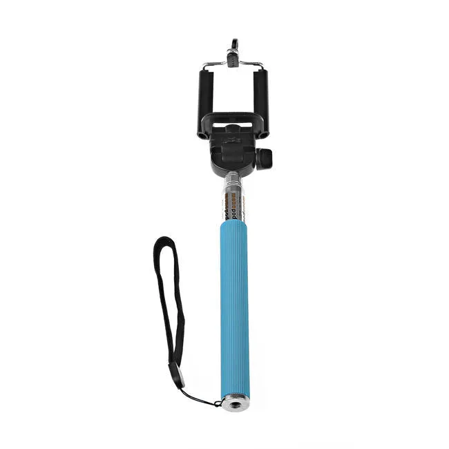 Camera Monopod Selfie Stick 1M for cellphone Apple iphone Multi Colors - Blue