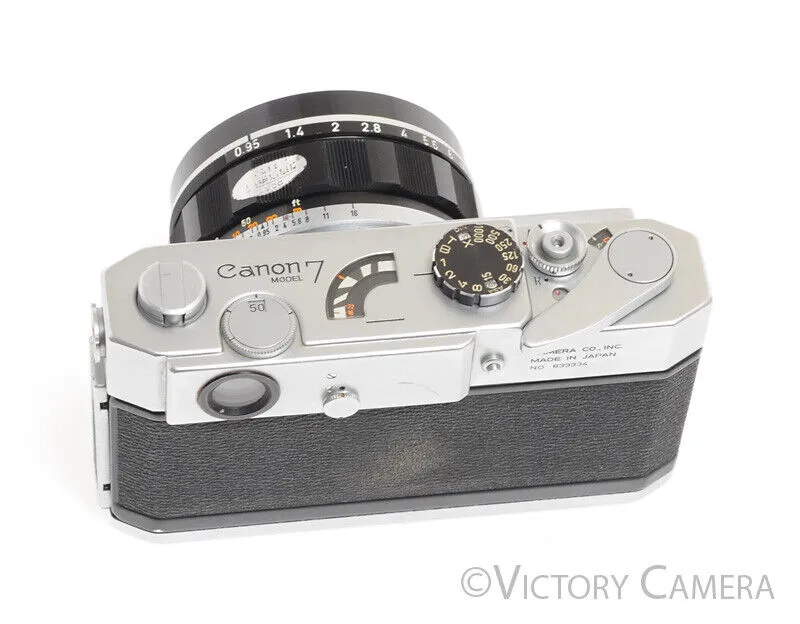 Canon 50mm f0.95 Dream Lens on Model 7 Camera Body -Clear Glass, Very Nice-