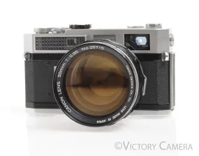 Canon 50mm f0.95 Dream Lens on Model 7 Camera Body -Clear Glass, Very Nice-
