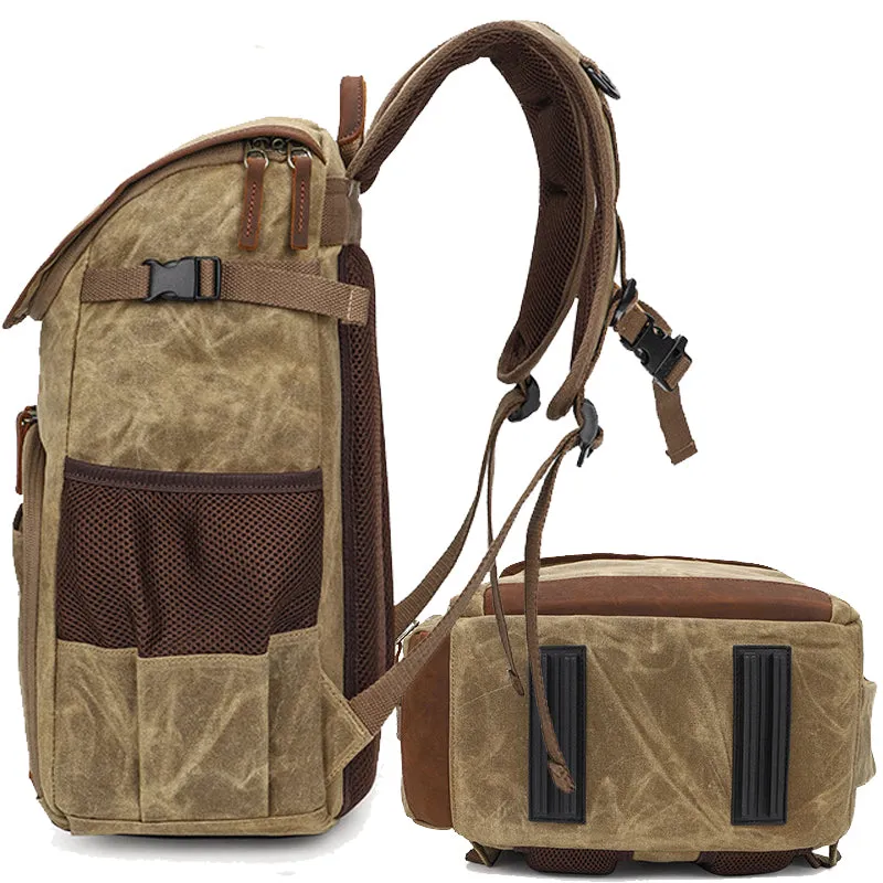 Canvas DSLR Camera Backpack Reteo Lens Bag For Adult
