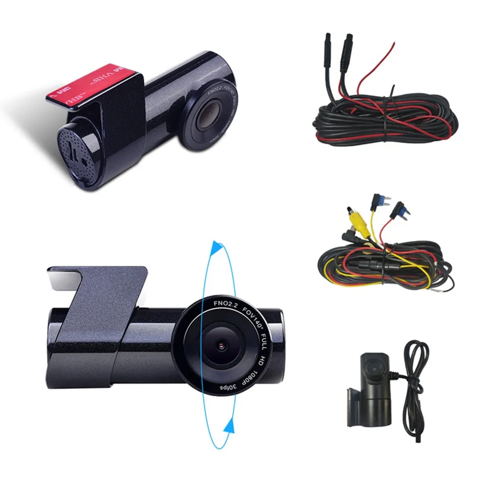 Car  Camera  Way  Recorders 360-degree Dual-lens Hd 1080p