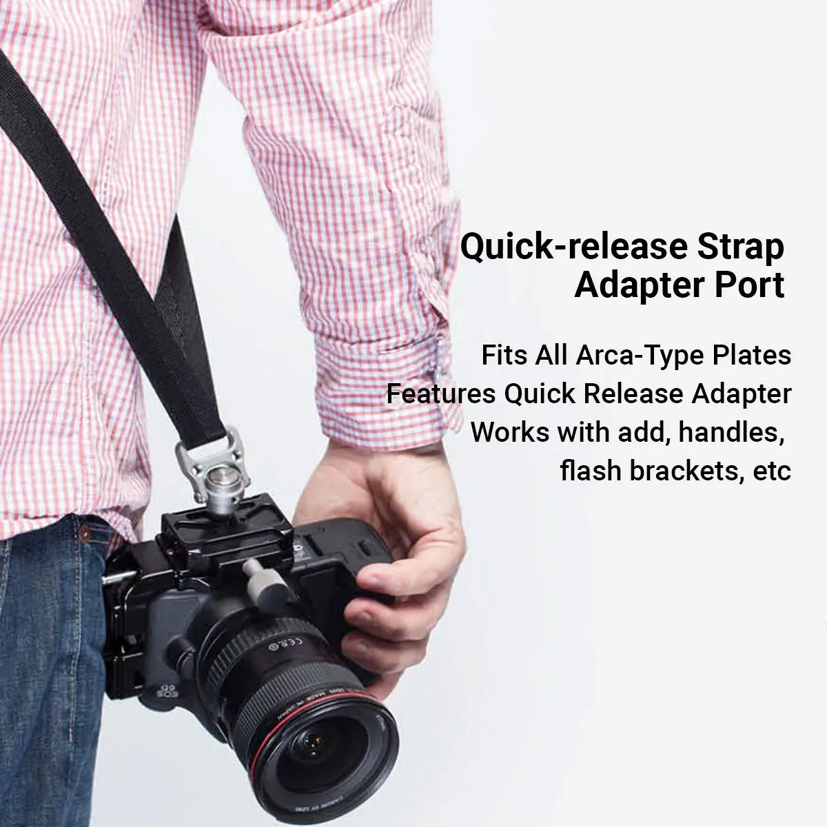 CB60v3 Arca Compatible Clamp with SS2 Quick Release Strap Adapter