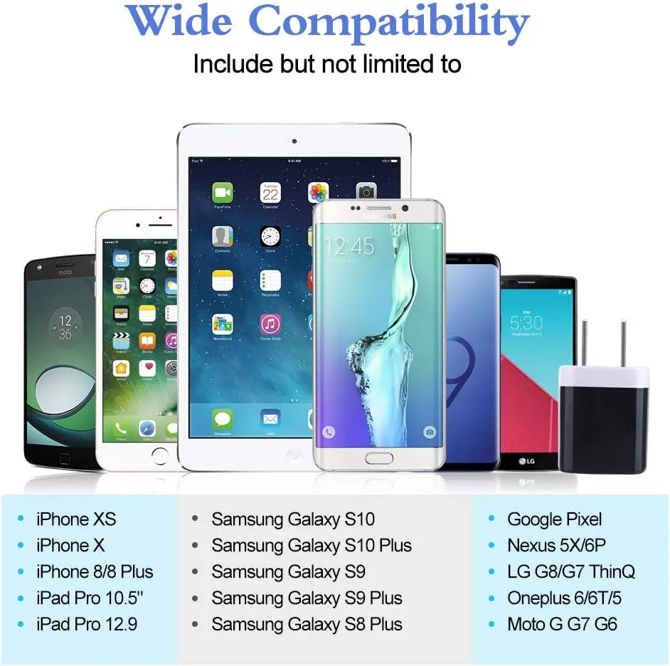 Charger Box,5Pack 1A/5V Single Port USB Wall Charger Cube Plug Charging Block Brick for iPhone 14 Pro Max 13 12 11 XS X 8,Samsung Galaxy S23 A53 A73 A14 A13 S22 S21 S20,Pixel 7 6a,Moto G9 G8,LG Stylo