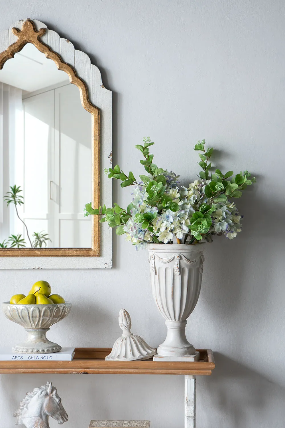 Classical White Pedestal Lidded Vase