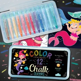 Color Everywhere Twistable Chalk Crayons | Magical Mermaids