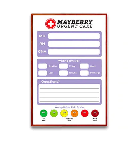 Custom Printed Dry Erase Whiteboards | Steel Magnetic White Marker Board 18x18 with Wood Frame
