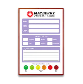 Custom Printed Dry Erase Whiteboards | Steel Magnetic White Marker Board 18x18 with Wood Frame