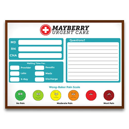 Custom Printed Dry Erase Whiteboards | Steel Magnetic White Marker Board 18x18 with Wood Frame