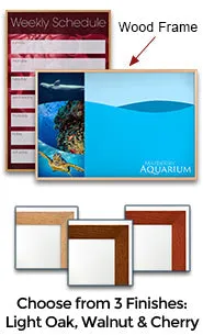 Custom Printed Dry Erase Whiteboards | Steel Magnetic White Marker Board 18x18 with Wood Frame