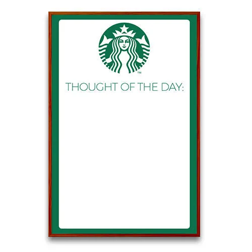 Custom Printed Dry Erase Whiteboards | Steel Magnetic White Marker Board 18x18 with Wood Frame