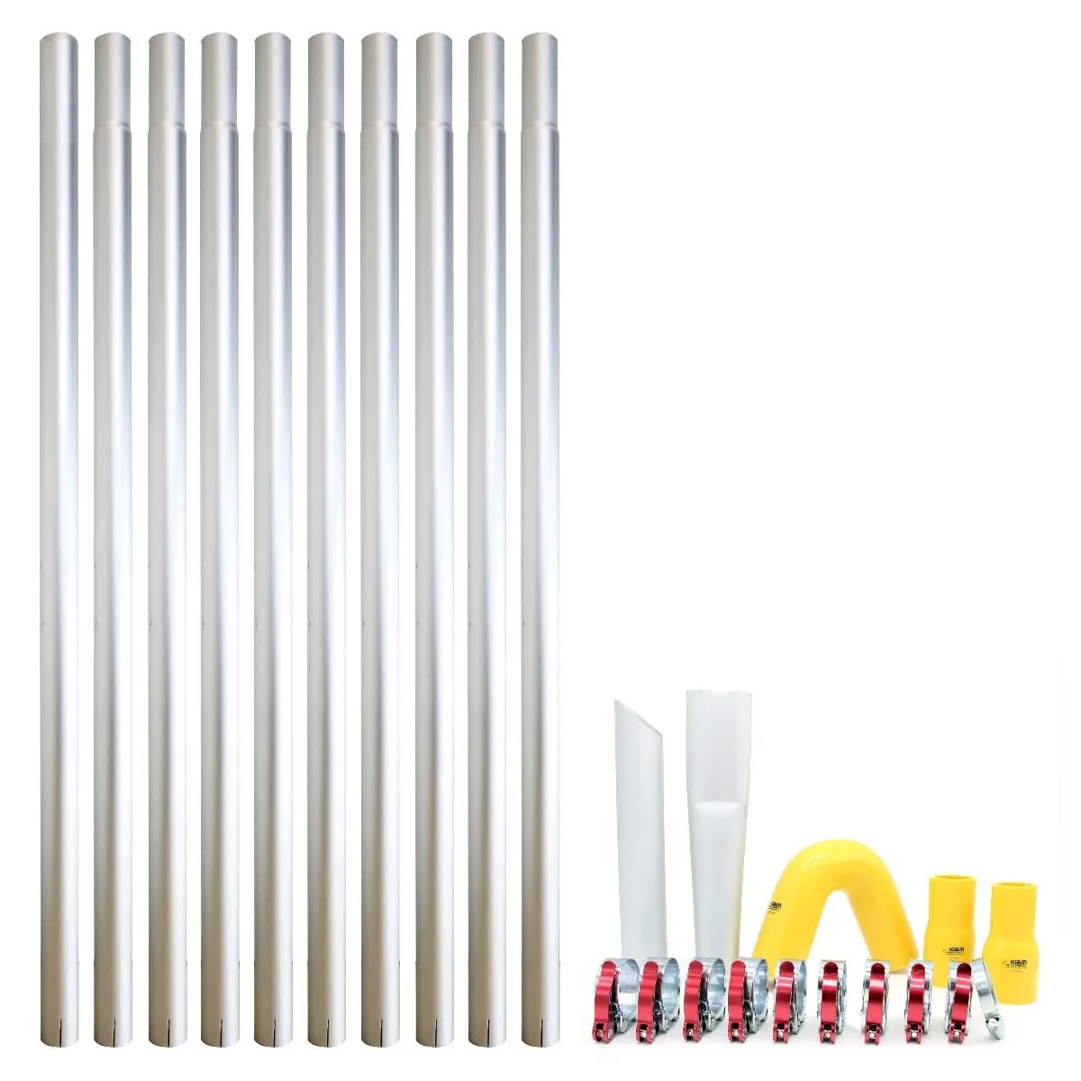 Cyclone Triple 3600 20 Gallon Gutter Vacuum, 40 Foot Aluminum Gutter Poles, Pole Bag and Inspection Camera Kit