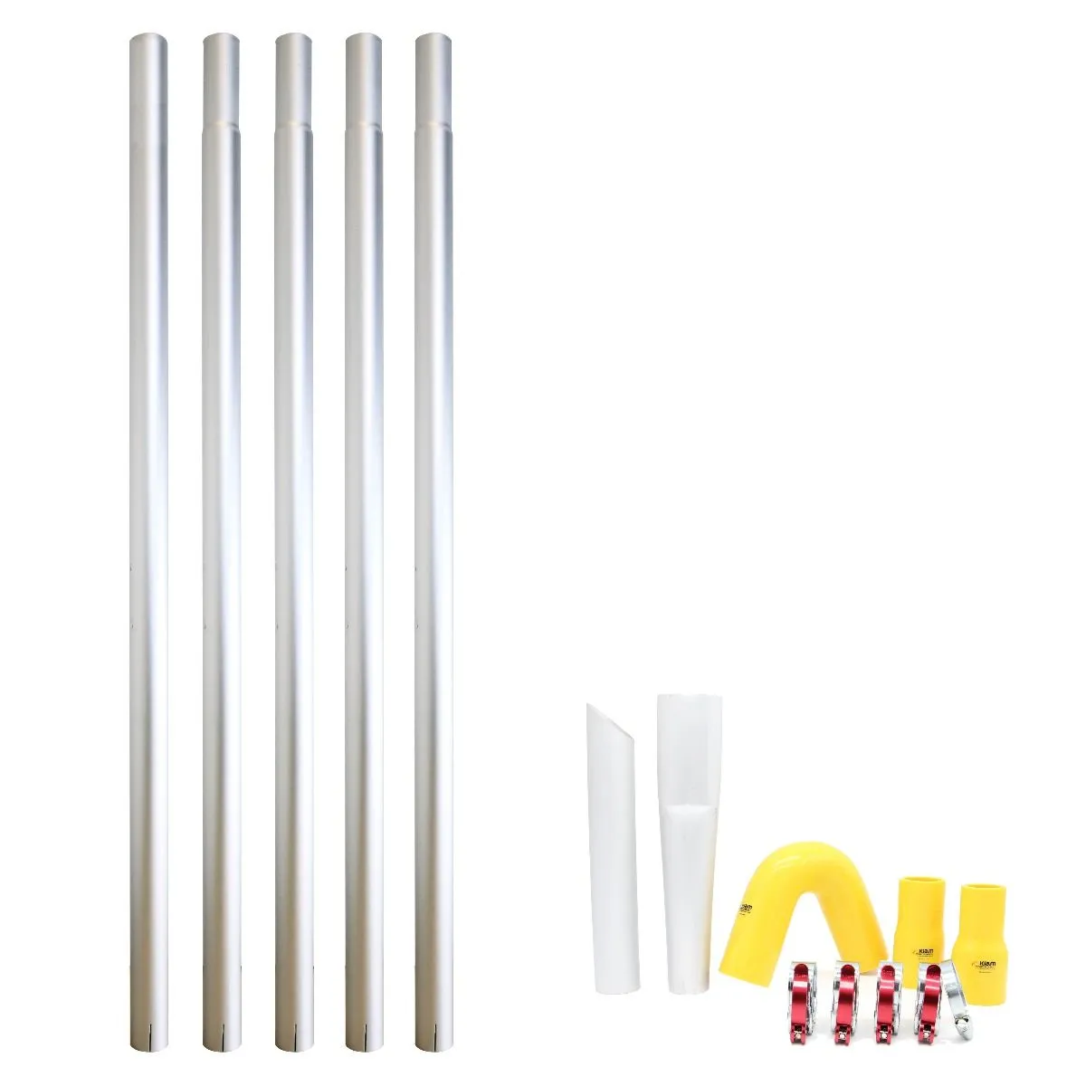 Cyclone Triple 3600 20 Gallon Gutter Vacuum Bundle, 20 Foot Aluminum Gutter Poles, Pole Carry Bag & Inspection Camera