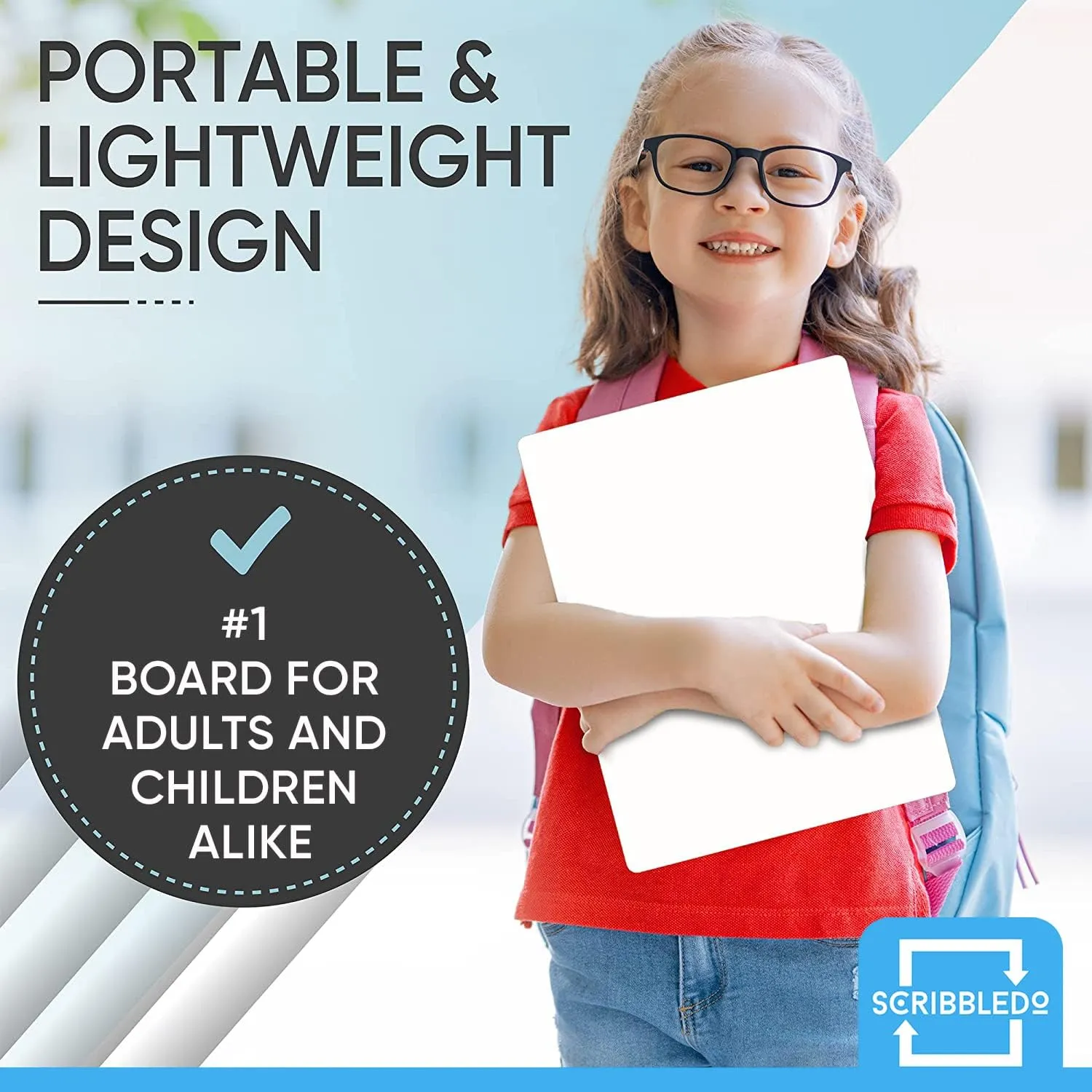 Double Sided Dry Erase Whiteboard 11"x14"