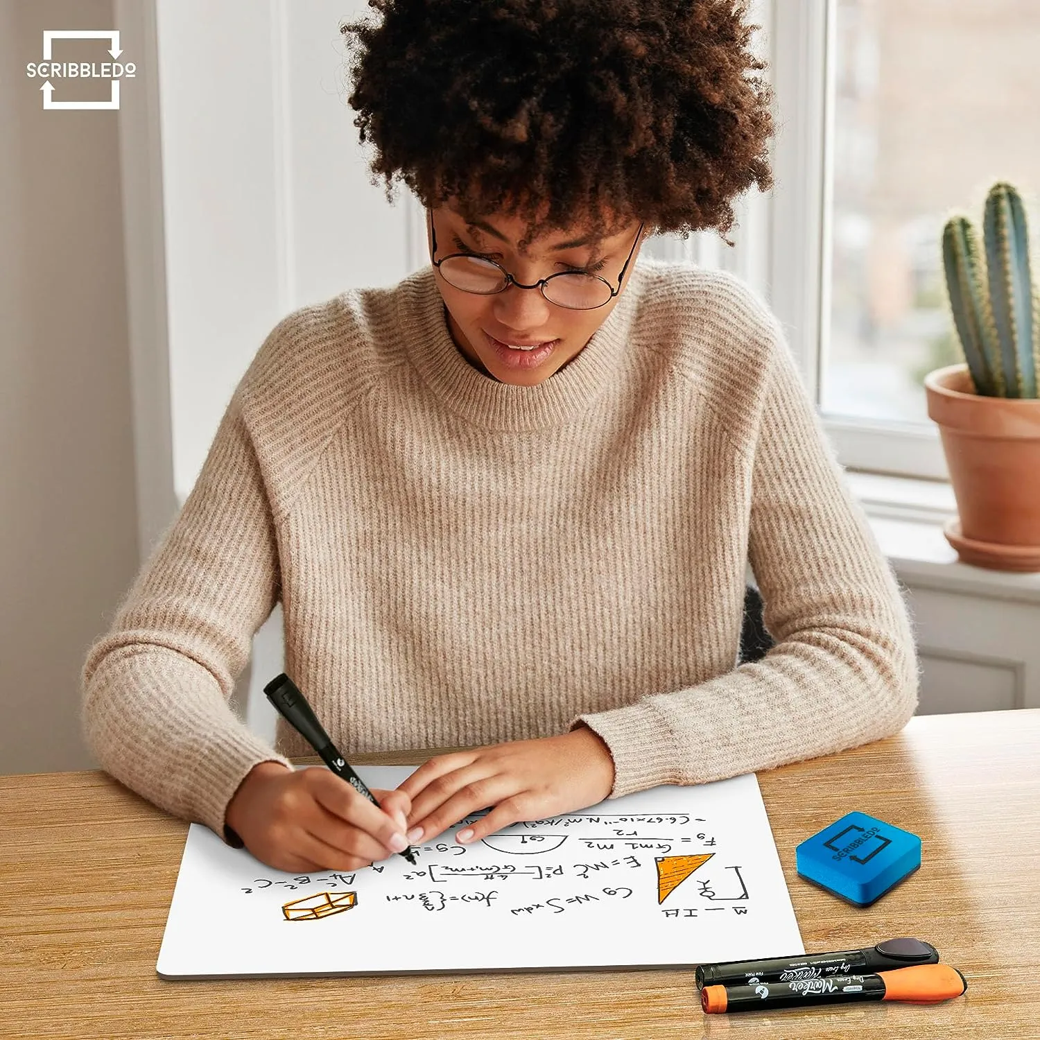 Double Sided Dry Erase Whiteboard 11"x14"