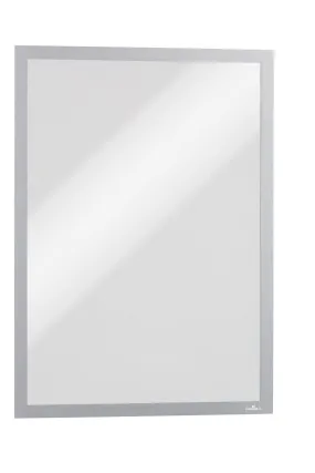 Durable DURAFRAME Magnetic Signage Frame for Metal | 5 Pack | A3 Silver