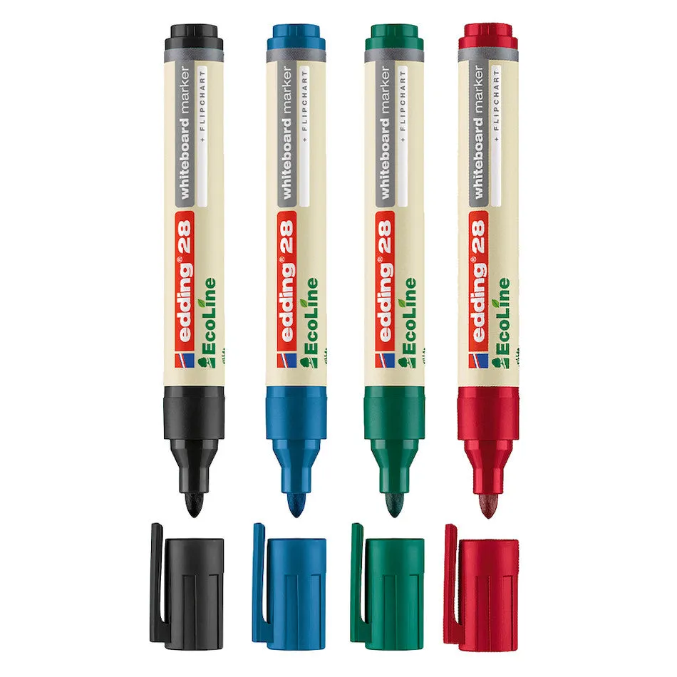 edding EcoLine 28 Whiteboard Marker Set of 4