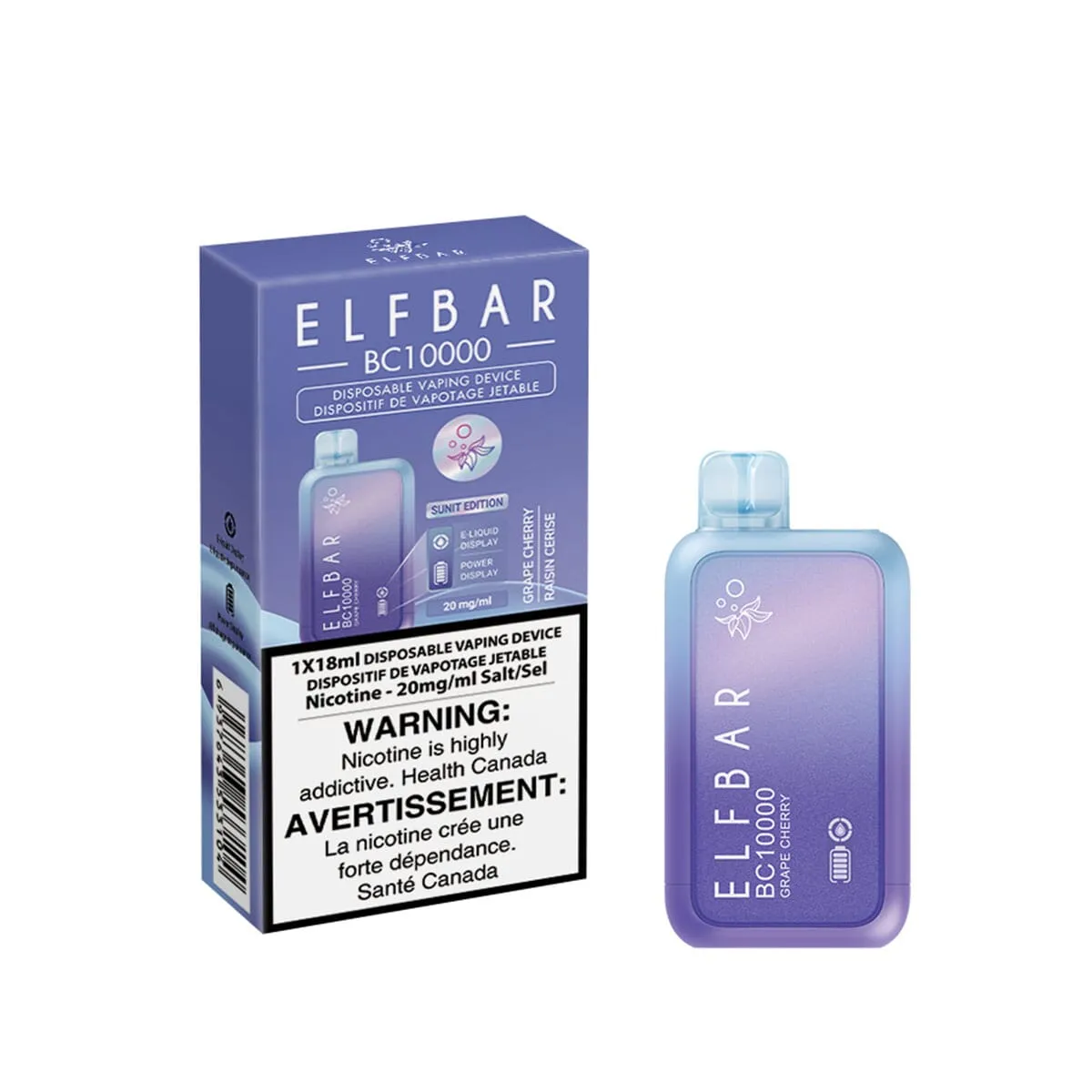Elf Bar BC10K Grape Cherry Disposable Vape Pen