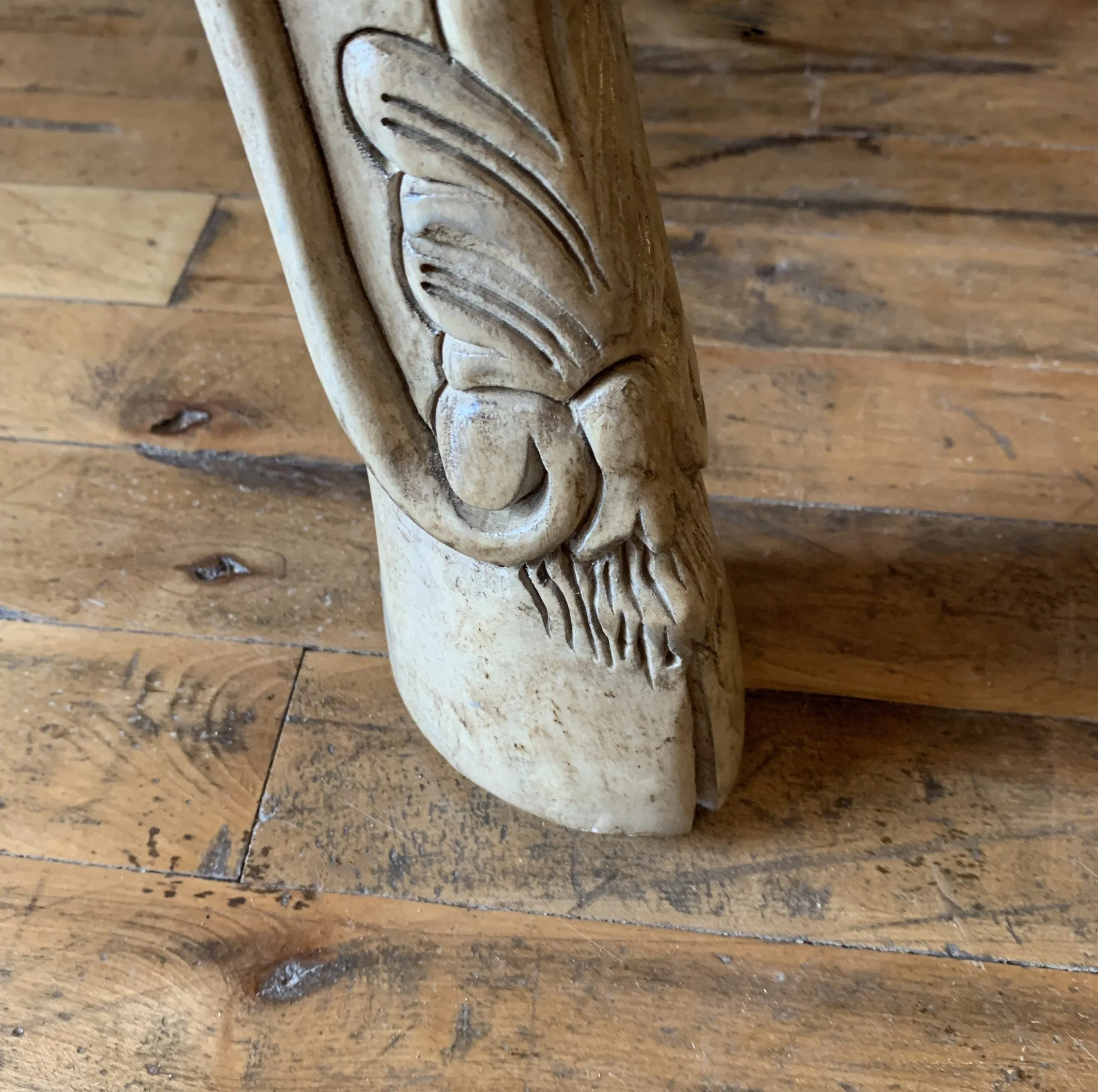 Entry Table, Custom One-of-a-Kind, Rams Heads