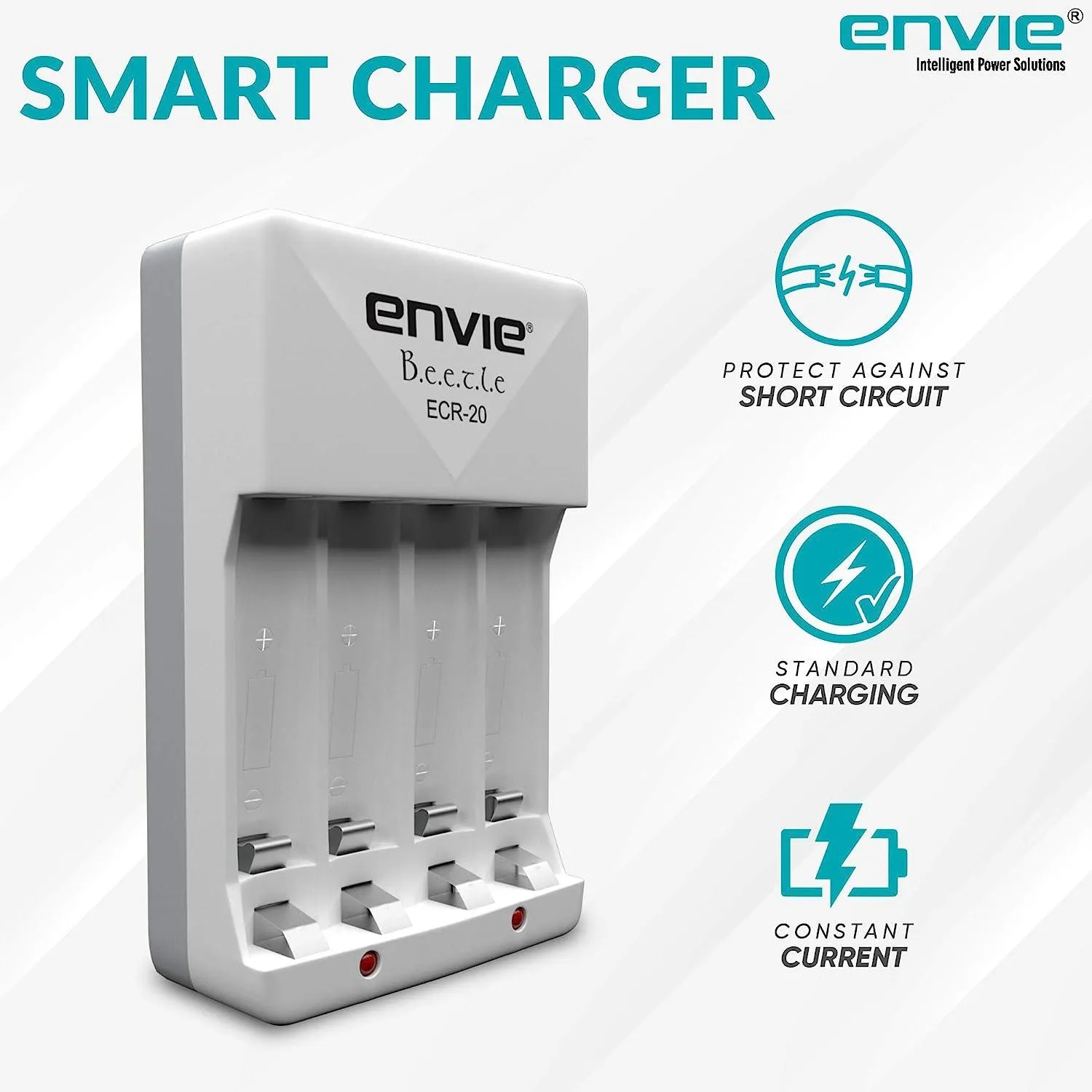ENVIE (ECR-20) Charger for AA & AAA Rechargeable Batteries