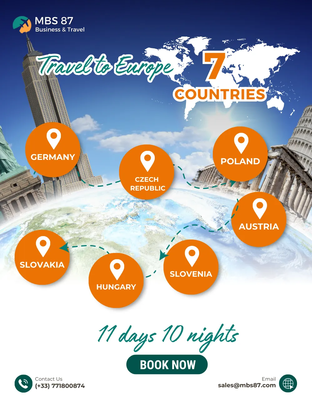 Europe Packaged Tour from England to Belgium 7 days 6 nights