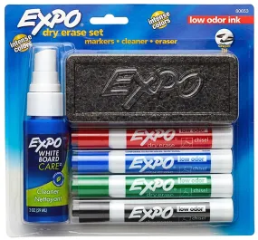 Expo 80653 Dry Erase Marker Starter Set, Chisel Lead/Tip :SET: QUANTITY: 1