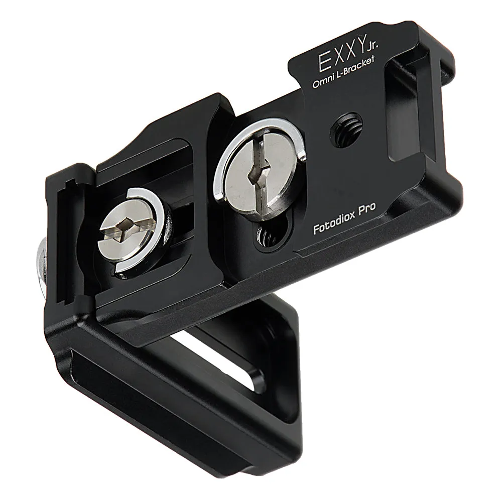 Exxy Omni Jr. Universal L-Bracket for Most Smaller MILCs from Fotodiox Pro - All Metal Camera Grip for Arca Swiss-Type Quick Releases