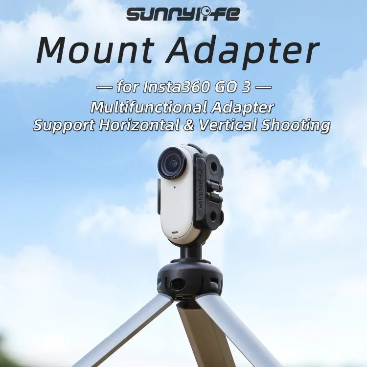 For Insta360 Go 3 Sunnylife IST-BK592 Mount Adapter Protective Frame Cage Mounting Brackets Housing Case(Black)