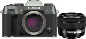 Fujifilm X-T50 Mirrorless Camera with 15-45mm f/3.5-5.6 Lens (Charcoal Silver)