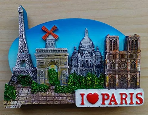 GADGETRUSH Refrigerator Magnet Fashion I Love Paris Travel Fridge Magnet Fridge Decoration