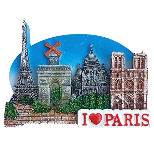 GADGETRUSH Refrigerator Magnet Fashion I Love Paris Travel Fridge Magnet Fridge Decoration