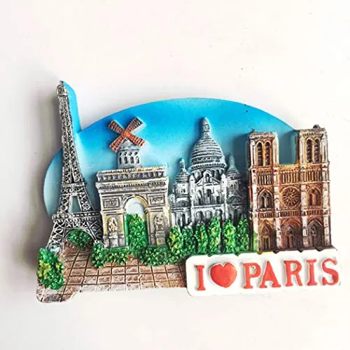 GADGETRUSH Refrigerator Magnet Fashion I Love Paris Travel Fridge Magnet Fridge Decoration