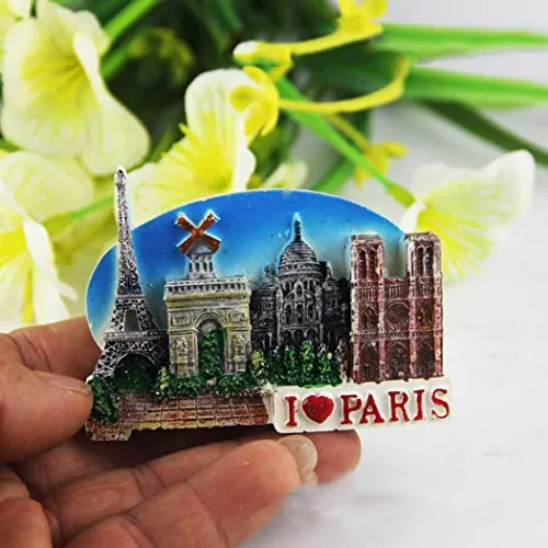 GADGETRUSH Refrigerator Magnet Fashion I Love Paris Travel Fridge Magnet Fridge Decoration