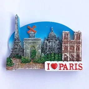 GADGETRUSH Refrigerator Magnet Fashion I Love Paris Travel Fridge Magnet Fridge Decoration