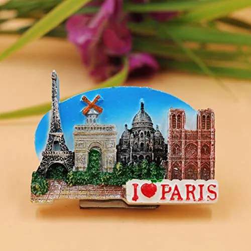 GADGETRUSH Refrigerator Magnet Fashion I Love Paris Travel Fridge Magnet Fridge Decoration
