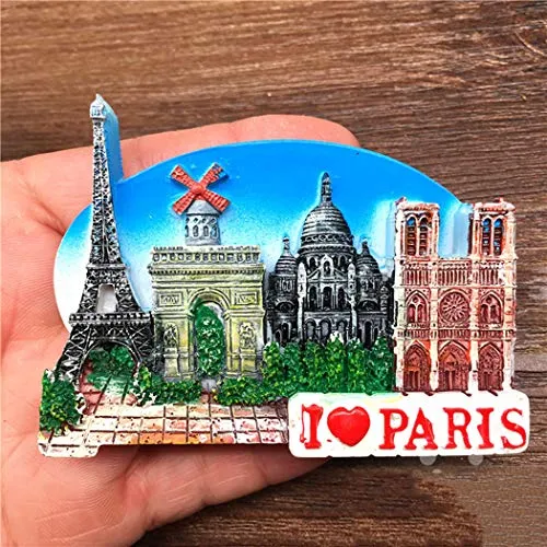 GADGETRUSH Refrigerator Magnet Fashion I Love Paris Travel Fridge Magnet Fridge Decoration