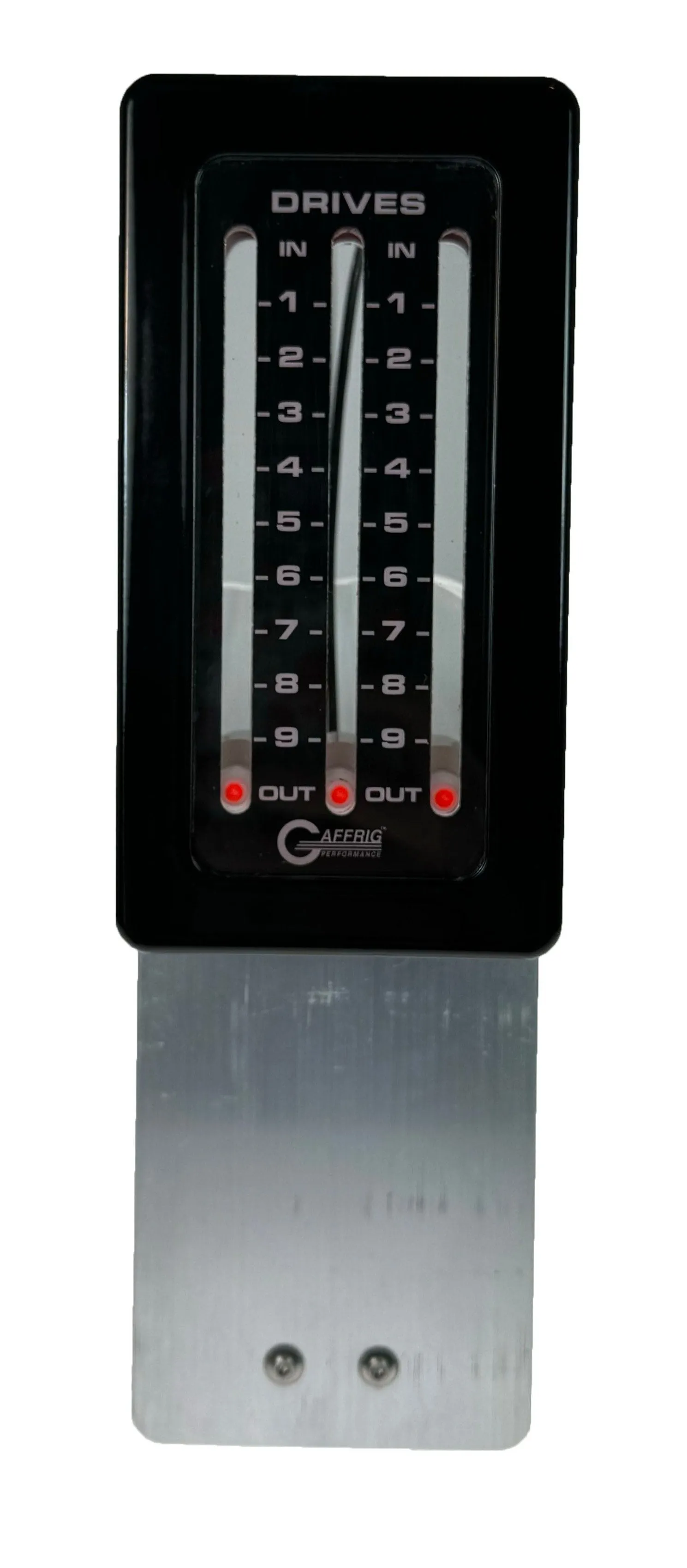 GAFFRIG PART #212 MECHANICAL INDICATOR, 3 DRIVES, MERCURY-BLACK CARD