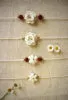 Handmade Crochet Rakhi with Rudraksh - White double flower